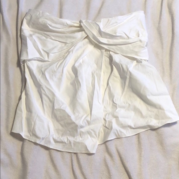 Zara | Tops | White Strapless Top | Poshmark